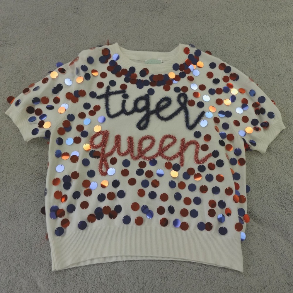 New‎ NWT Queen of Sparkles Sweater Tiger Queen